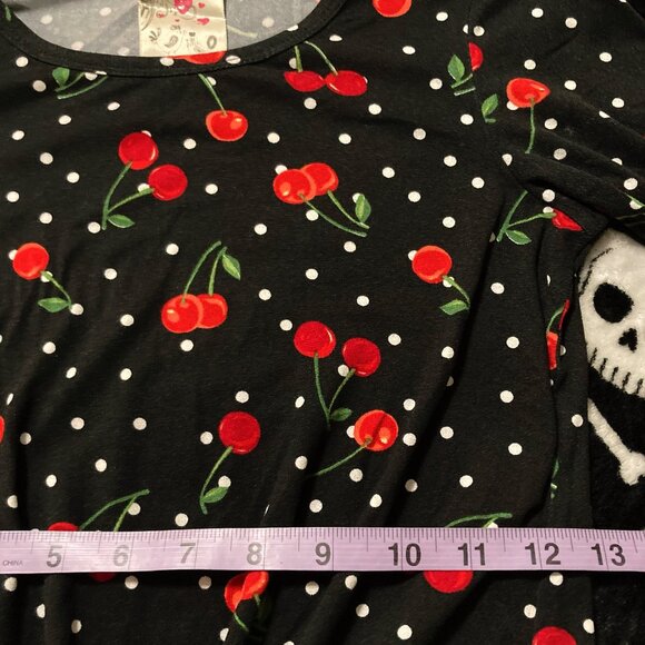JENNA & JESSIE Little girl's cherry polka dot long-sleeve top SMALL MEDIUM shirt - Picture 8 of 11